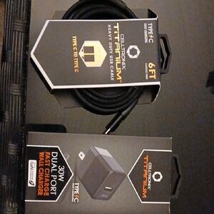 Celltronix Black Dual Port Type A and C Fast Charger